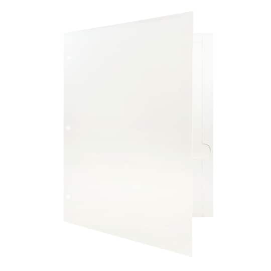 JAM Paper Laminated 2-Pocket Glossy 3-Hole Punch School Folders
